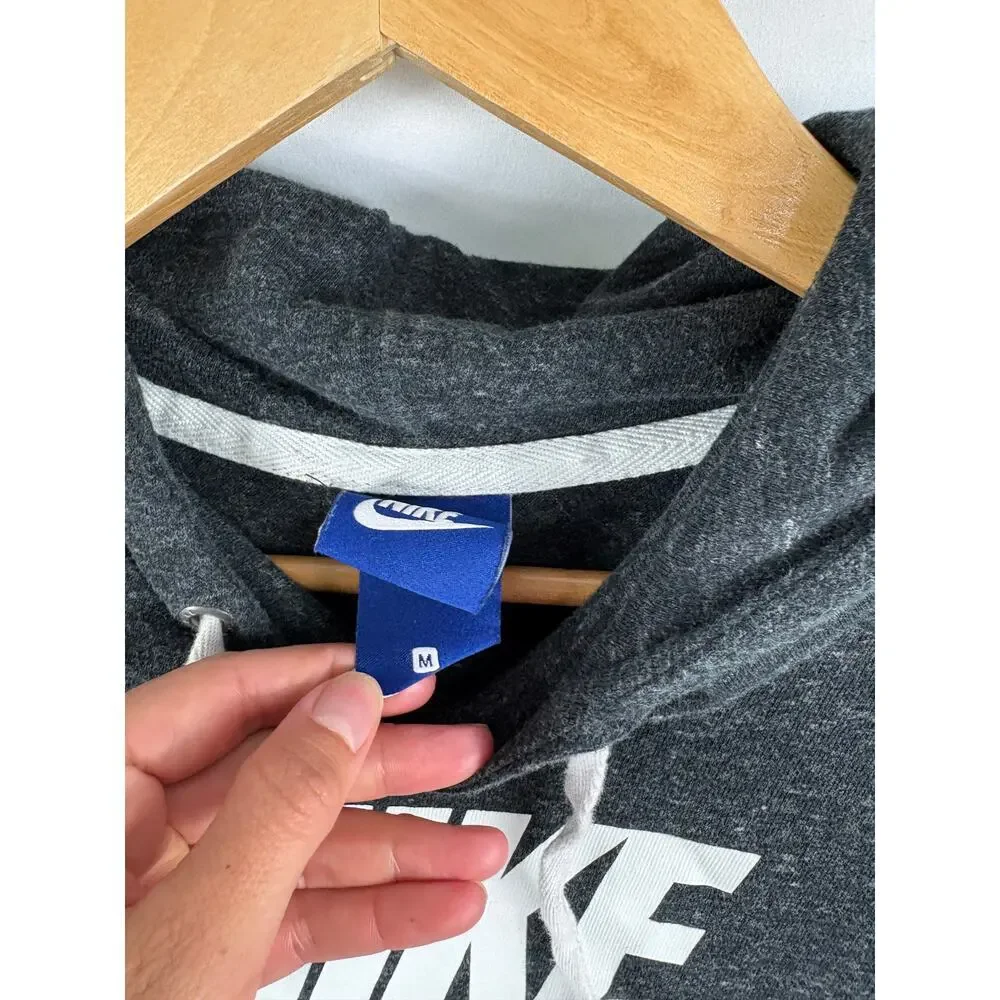 Nike Graphic Lightweight Pullover Hoodie Grey Size Medium